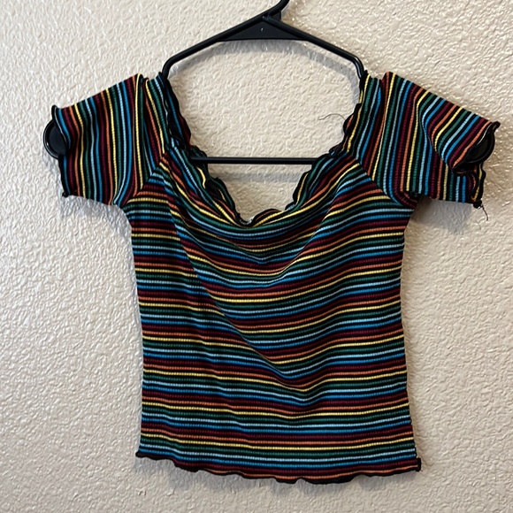 Azkara M Rainbow Crop Top - Picture 1 of 1